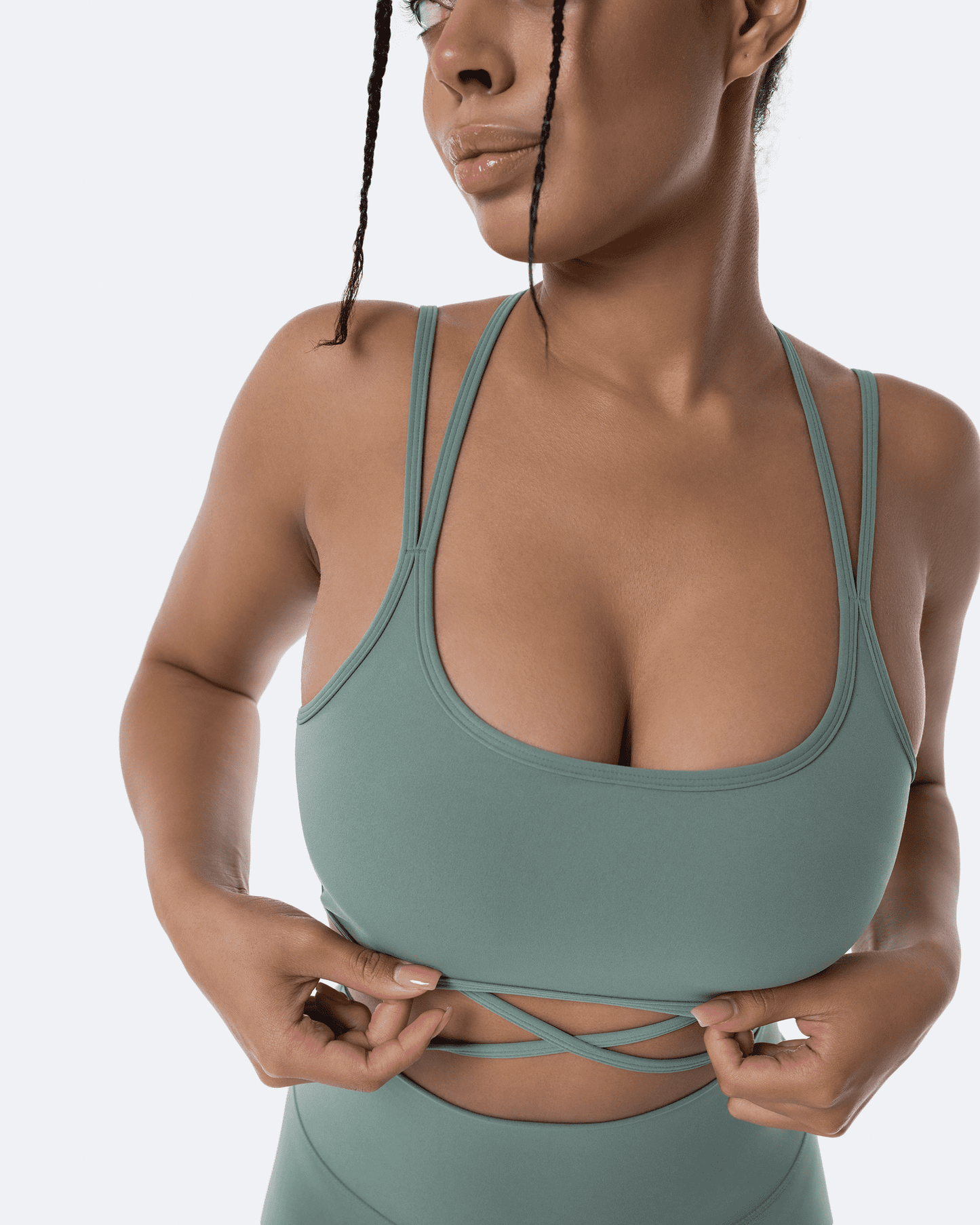 Fresh Green Strappy Front Top