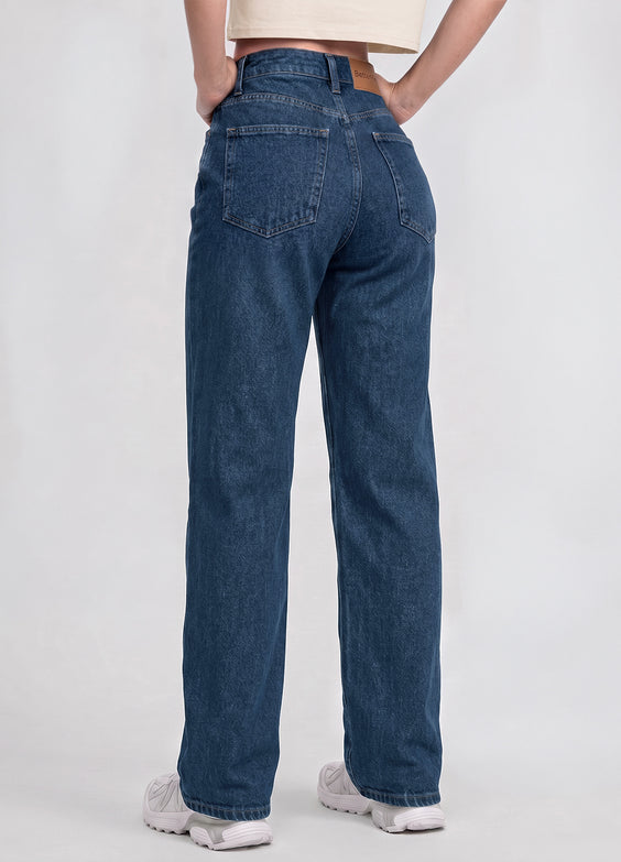 High Waisted Straight Jeans