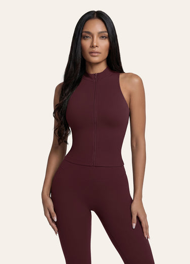 Sculpt Zip Crop Vest