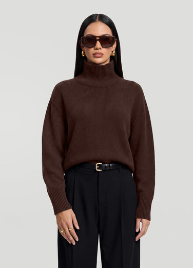 Oversized Wool Turtleneck Sweater