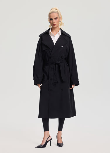 Oversized Double-Breasted Trench Coat