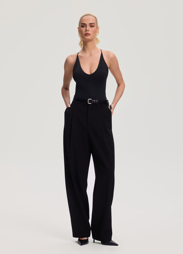 Mid Rise Wide-Leg Pants