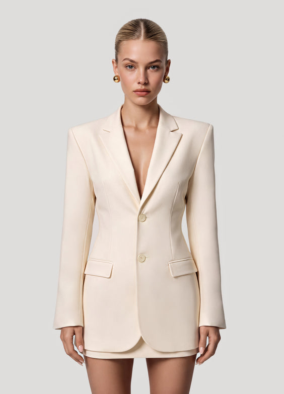 Fitted Single-Button Blazer