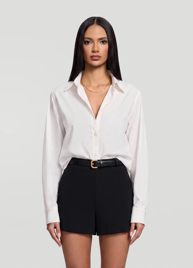 Fitted Button-Down Cotton Shirt