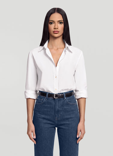 Camisa entallada de algodón con botones