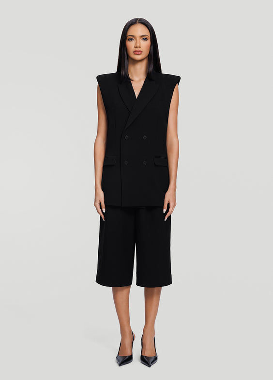 Double-Breasted Longline Vest