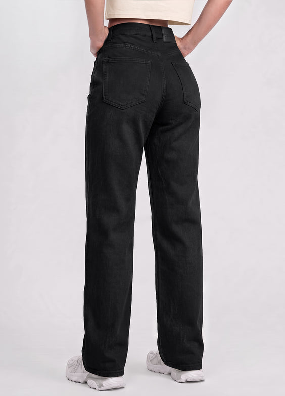 High Waisted Straight Jeans