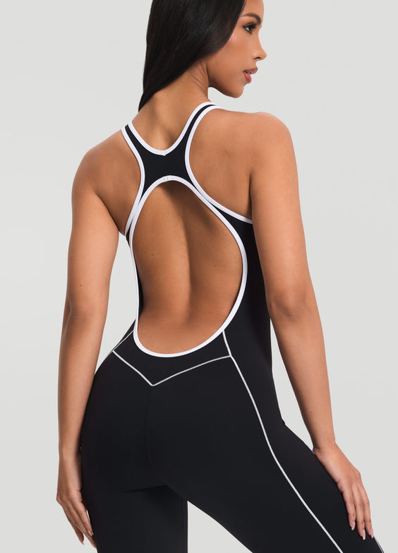 Pilates Princess Jumpsuit mit offenem Rücken