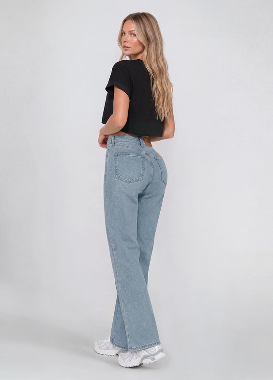 High Waisted Straight Jeans