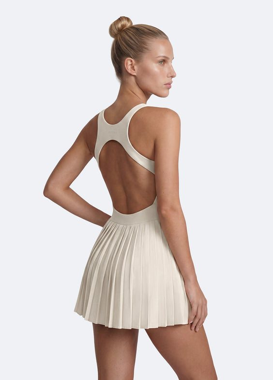 Open-Back Pleated Tennis Dress