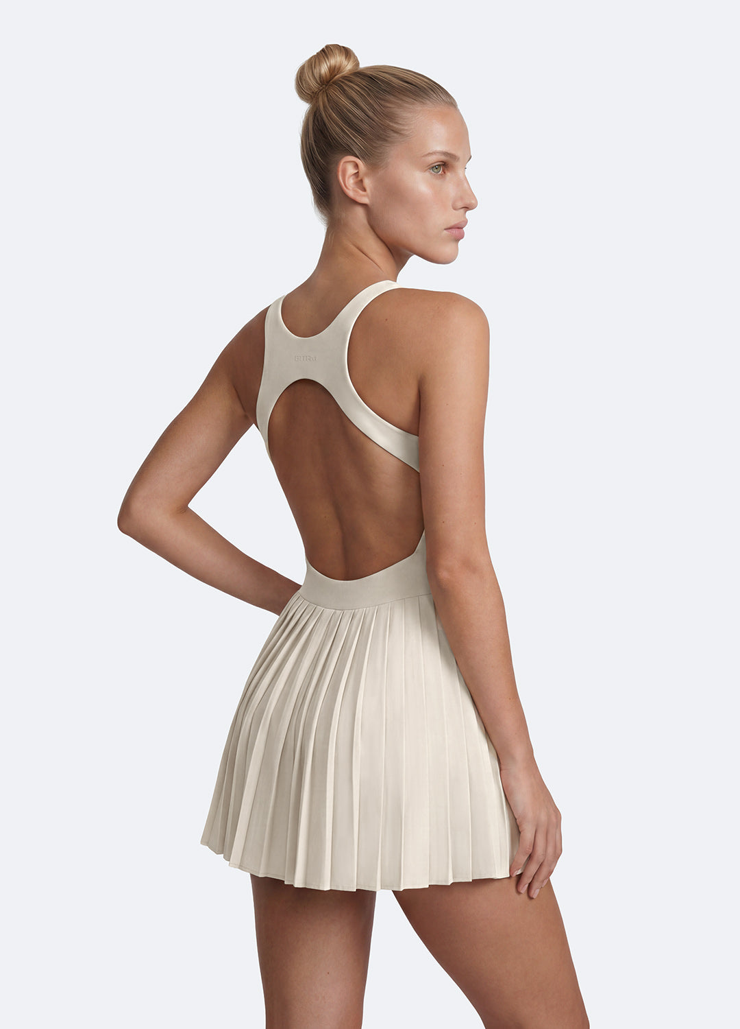 Open-Back Pleated Tennis Dress