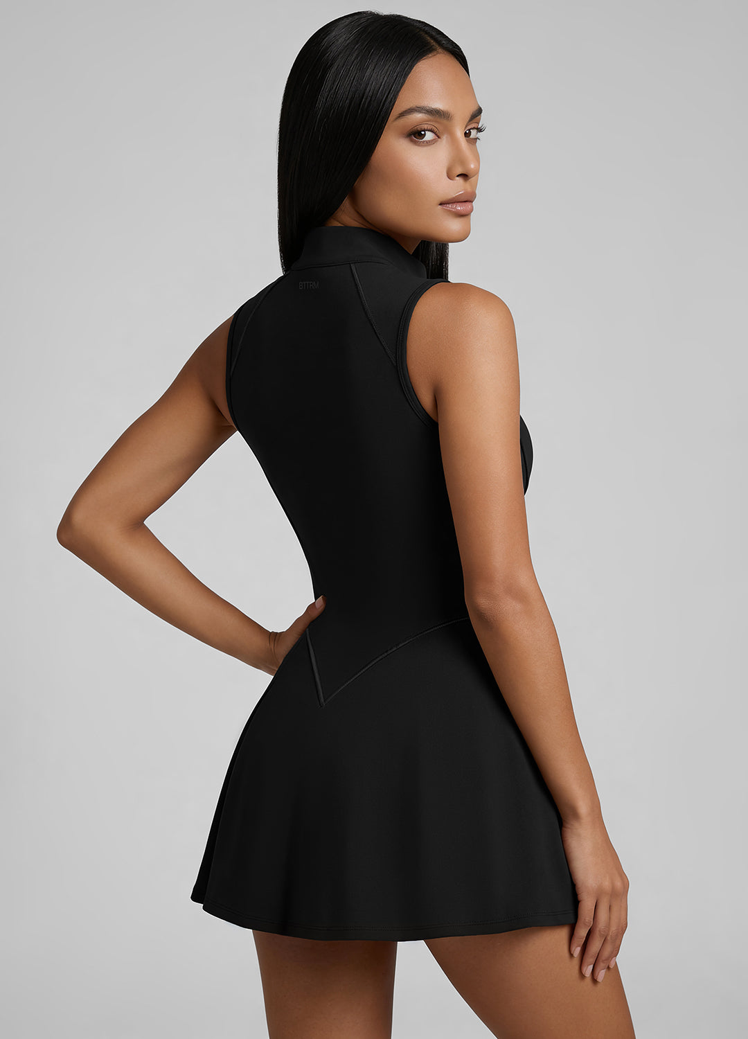Closed-Back Contour Mini Dress