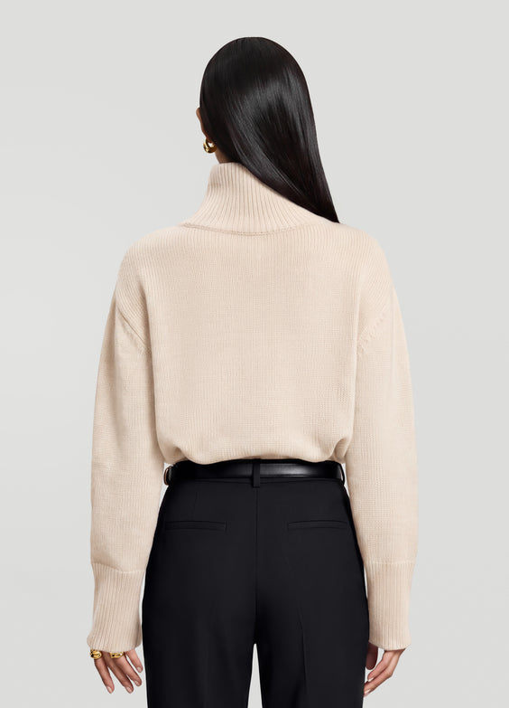 Oversized Wool Turtleneck Sweater