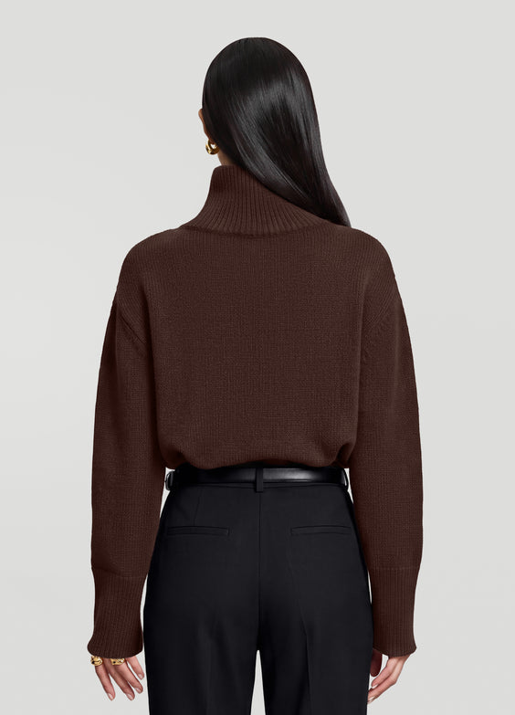 Oversized Wool Turtleneck Sweater