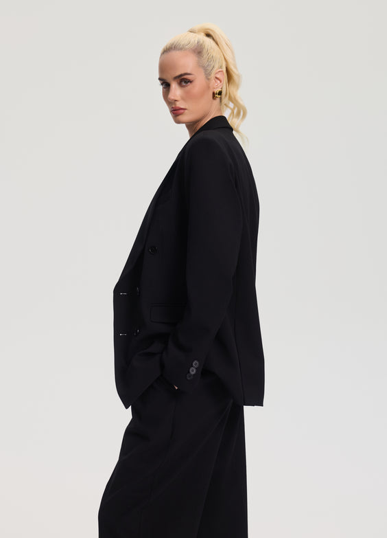 Double-Breasted Oversized Blazer