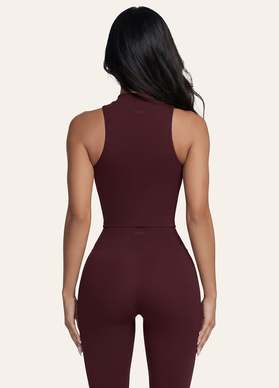 Sculpt Zip Crop Vest