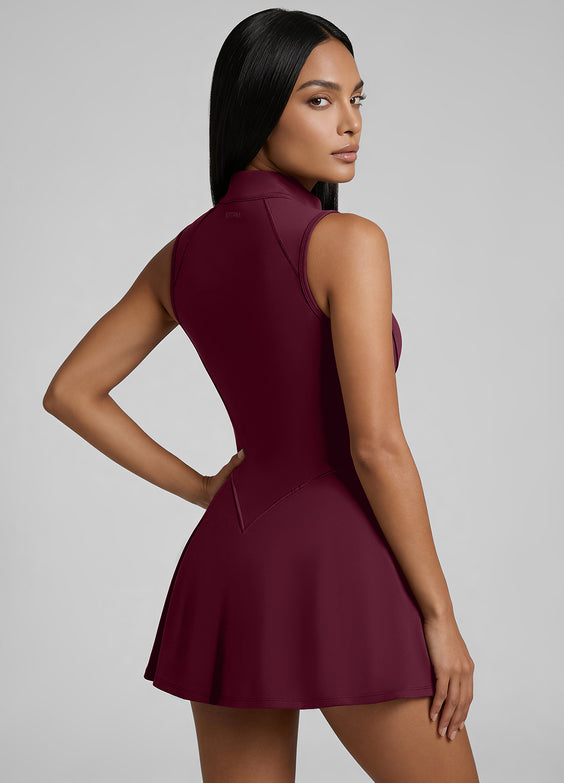 Closed-Back Contour Mini Dress
