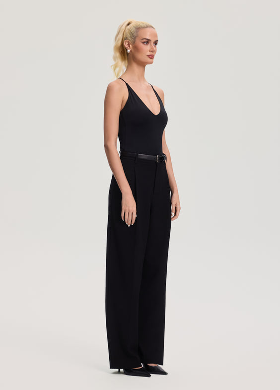Mid Rise Wide-Leg Pants