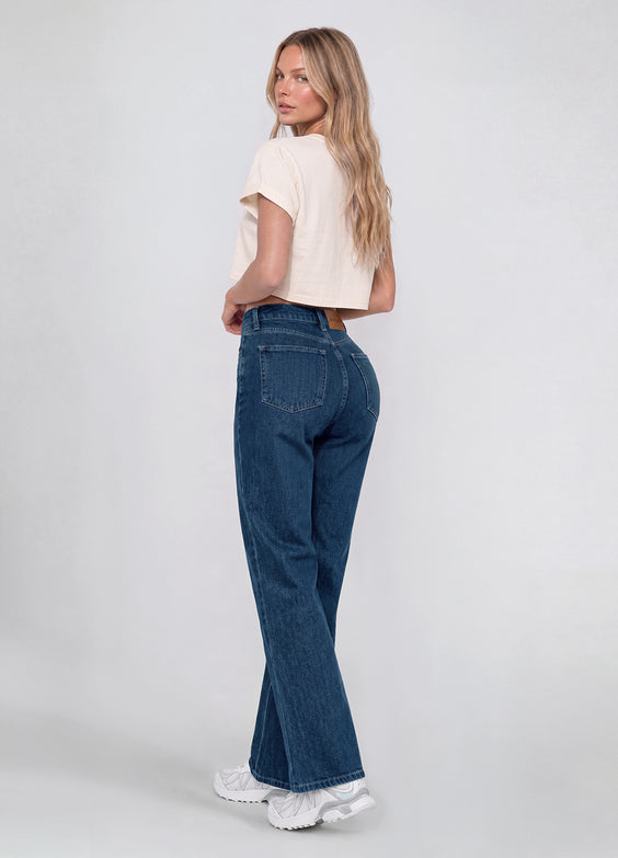 High Waisted Straight Jeans