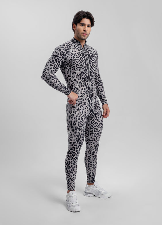 Snow Leopard Closed-Back Herosuit