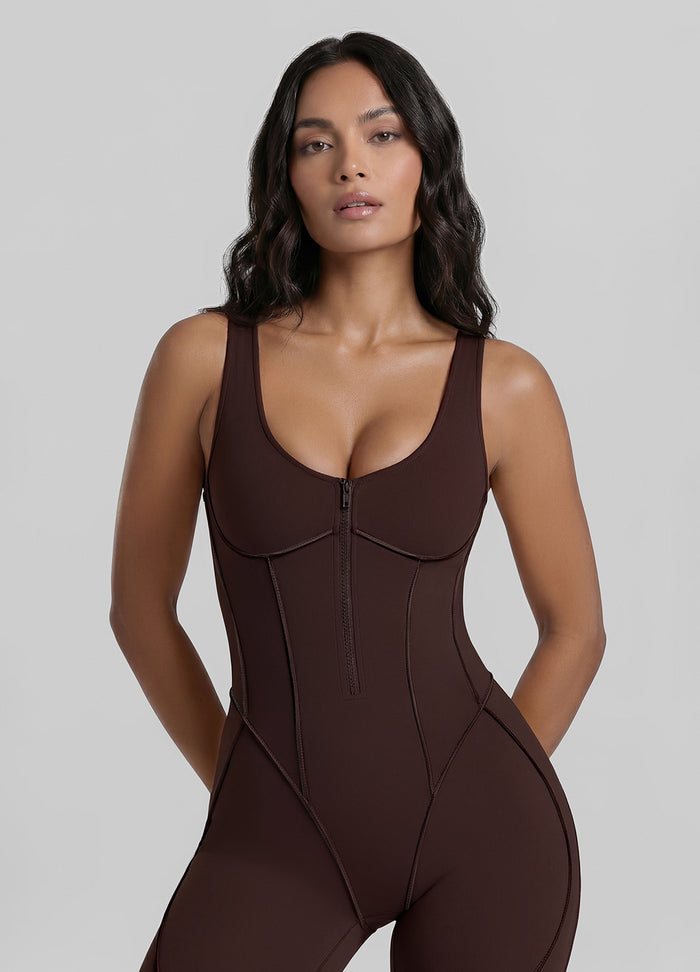 Sleeveless Scoop Neckline Shorts Catsuit