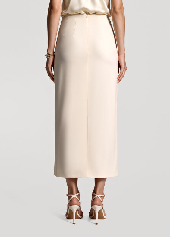 High-Waist Pencil Midi Skirt