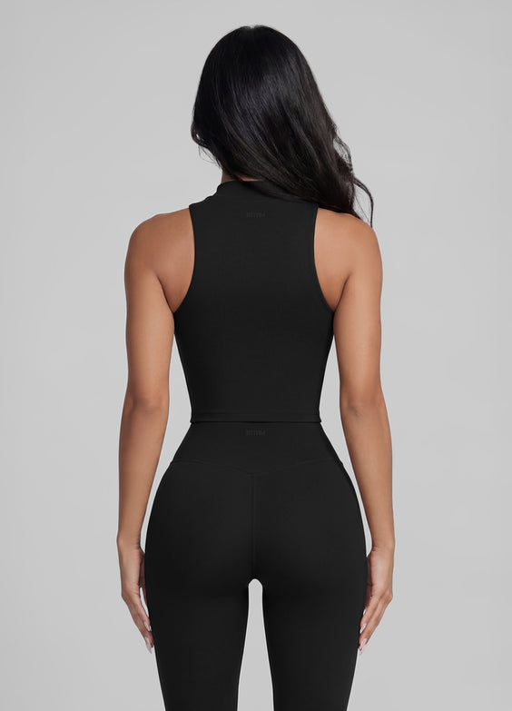 Colete Crop Sculpt com Zíper