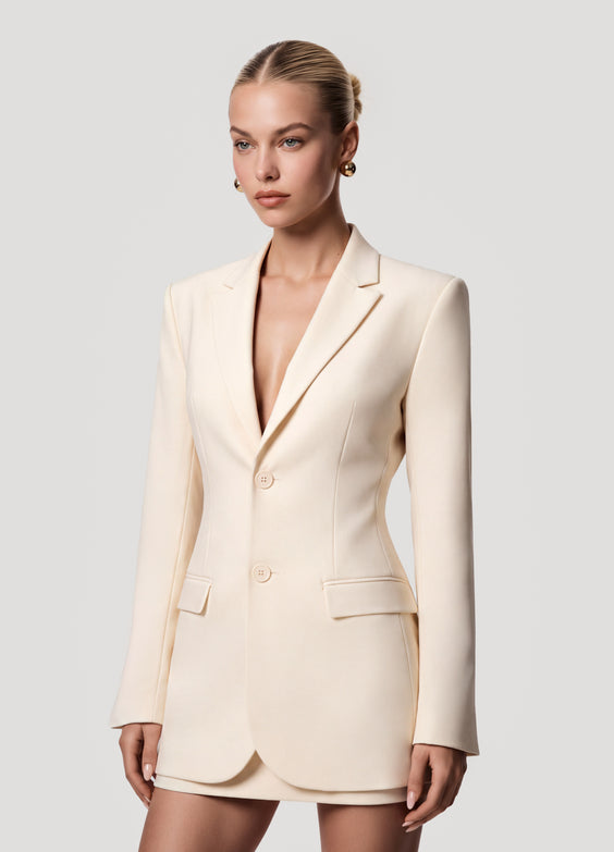 Fitted Single-Button Blazer