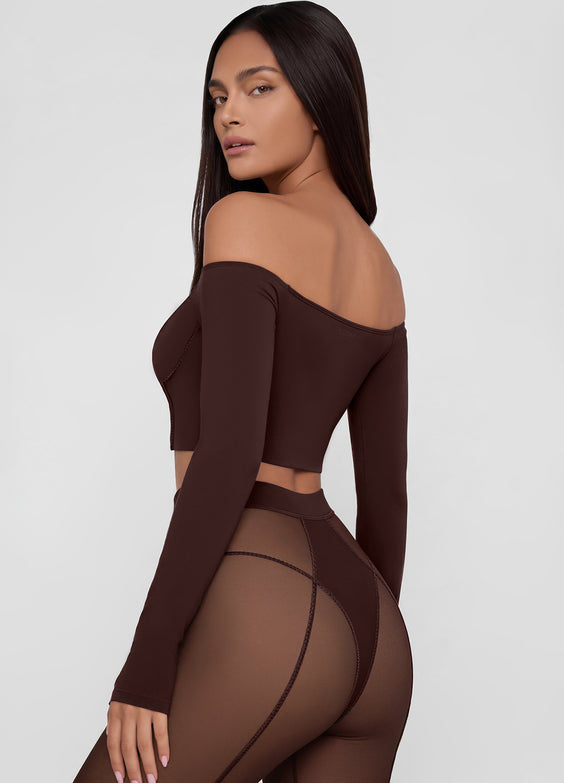 Off-the-Shoulder Long Sleeve Top