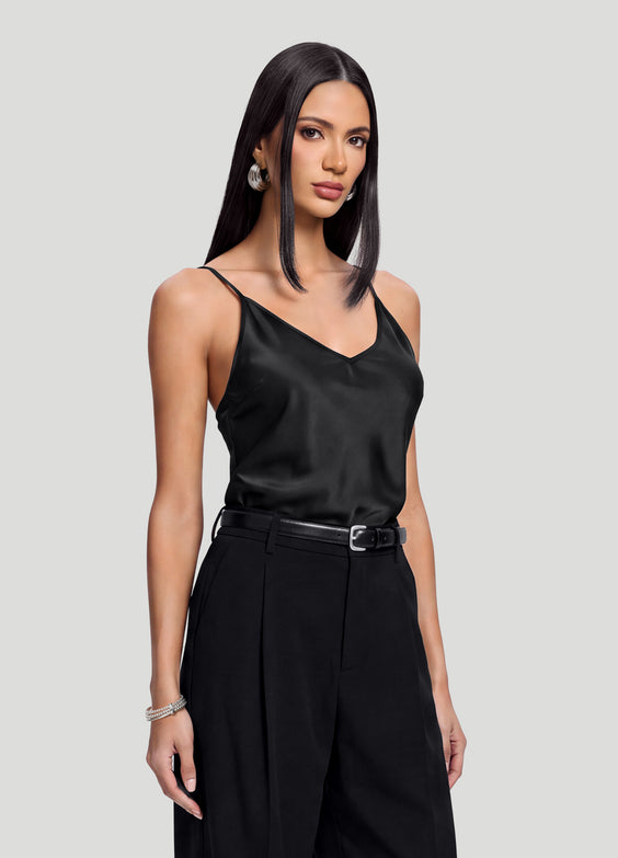 V-Neck Satin Cami Top