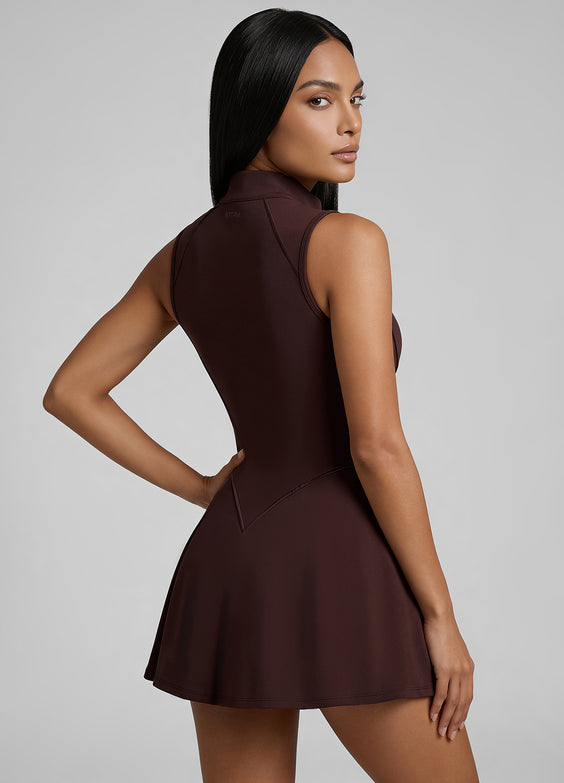 Closed-Back Contour Mini Dress