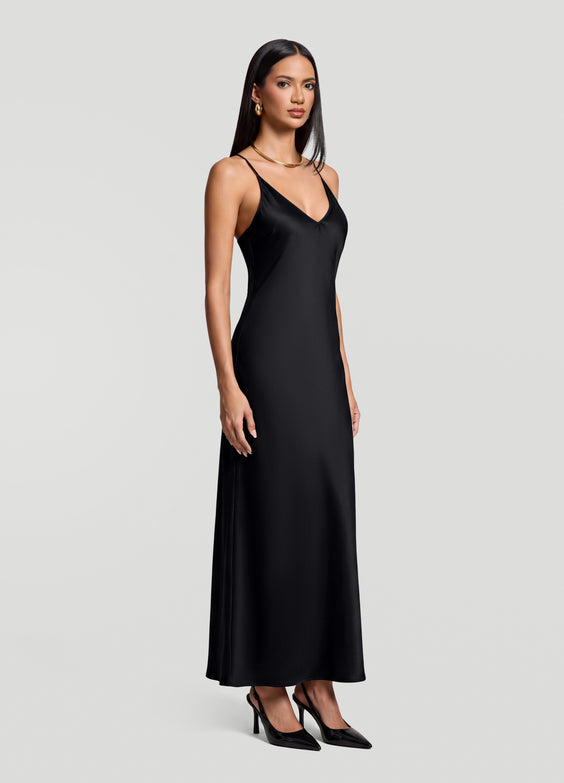 Satin Slip Maxi Dress