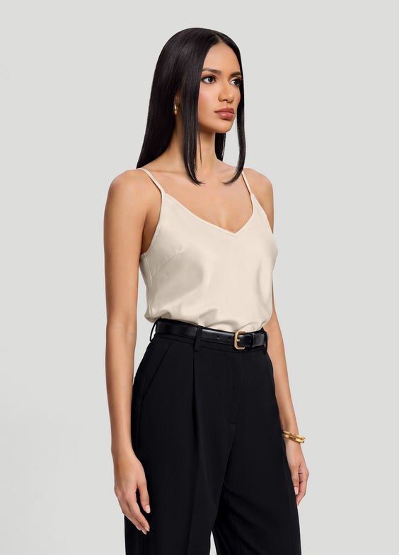 V-Neck Satin Cami Top