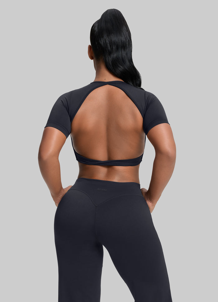 Ultrasculpt Top Corto Senza Cuciture con Scollo Rotondo, Schiena Scoperta, Coppe Rimovibili