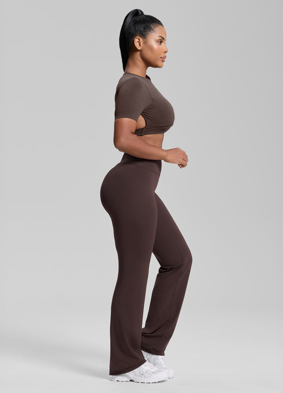 Ultrasculpt Top Corto Senza Cuciture con Scollo Rotondo, Schiena Scoperta, Coppe Rimovibili