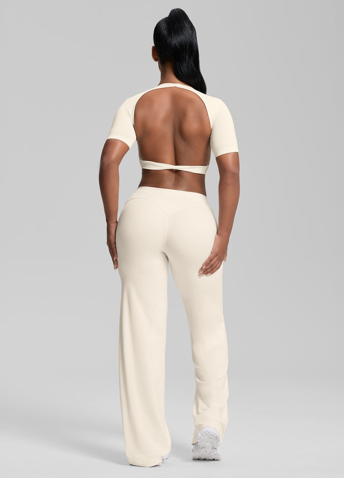 Pantalones de pierna recta, fluidos, elásticos, suaves y absorbentes