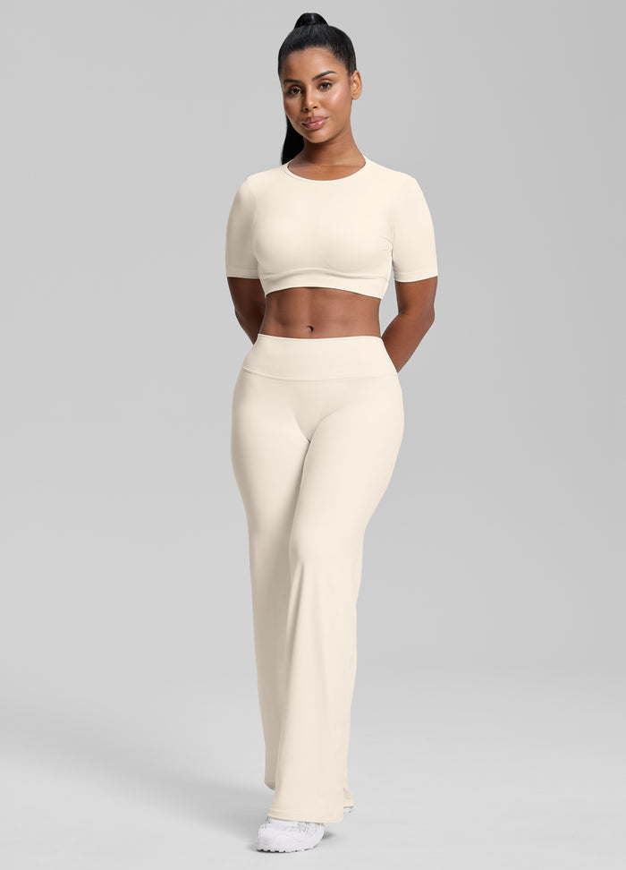 Pantalones de pierna recta, fluidos, elásticos, suaves y absorbentes