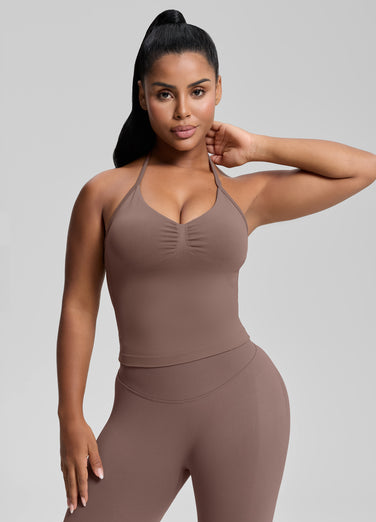 Dos nu Ultrasculpt en tricot sergé avec soutien-gorge intégré