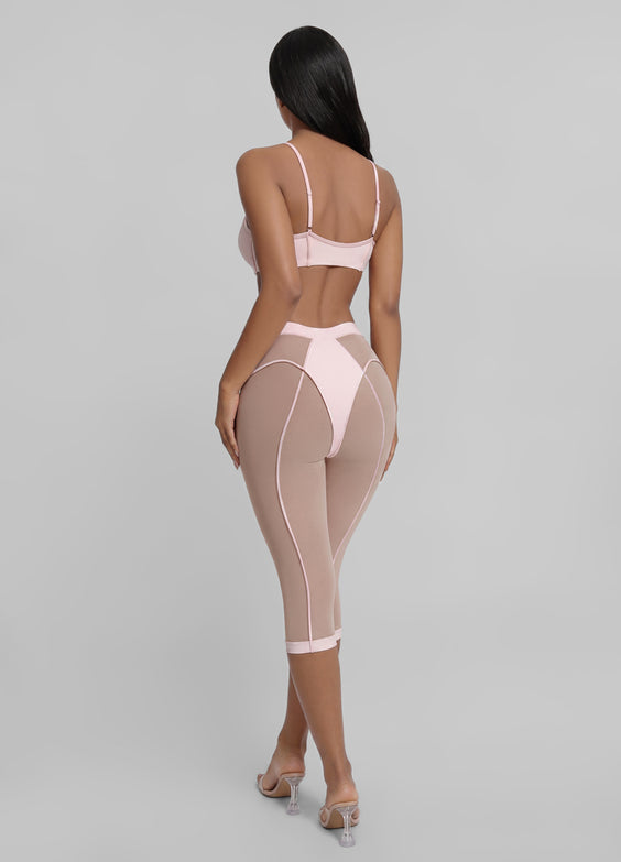 Semi-Sheer High-Rise Capri Leggings