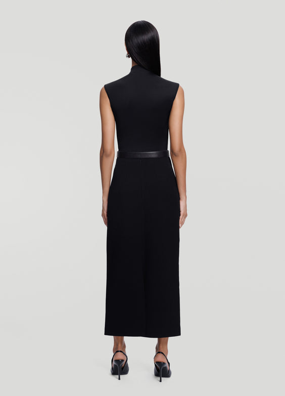 High-Waist Pencil Midi Skirt