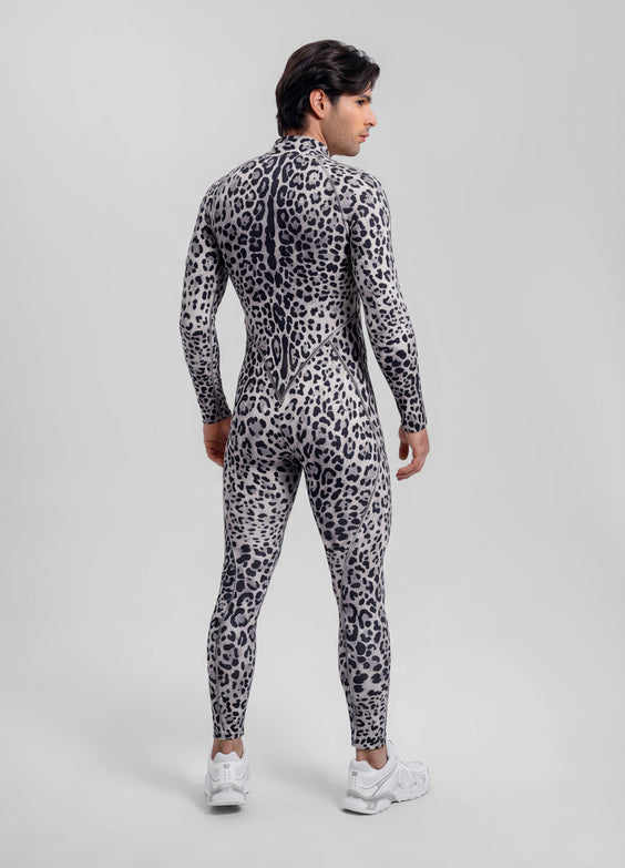 Snow Leopard Closed-Back Herosuit