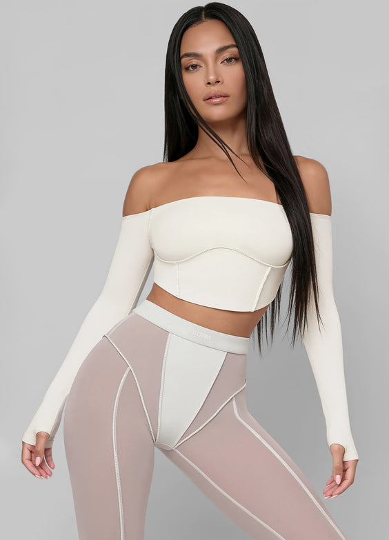 Off-the-Shoulder Long Sleeve Top
