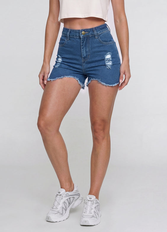High Waist Denim Shorts