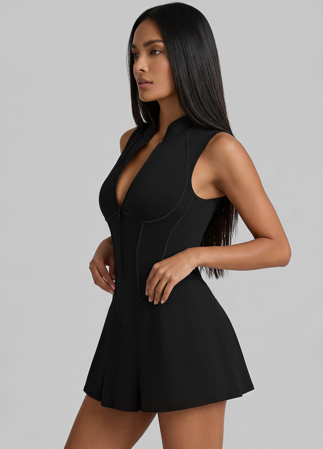 black low cut mini dress Closed-Back Contour (Color: Black) Olive Floral Print Lace overlay with mesh FIT and FLARE WEDDING Shoe Size (US):13.5