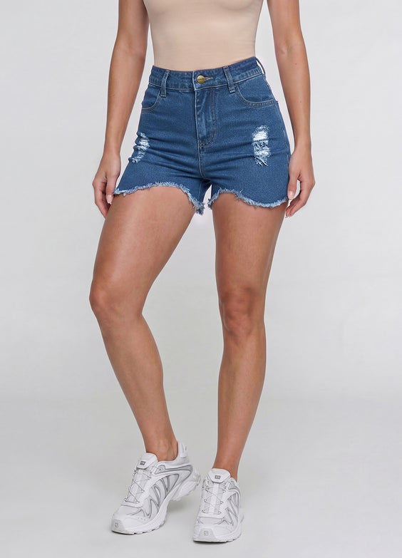 High Waist Denim Shorts
