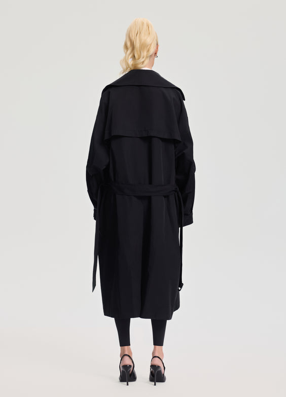 Oversized Double-Breasted Trench Coat