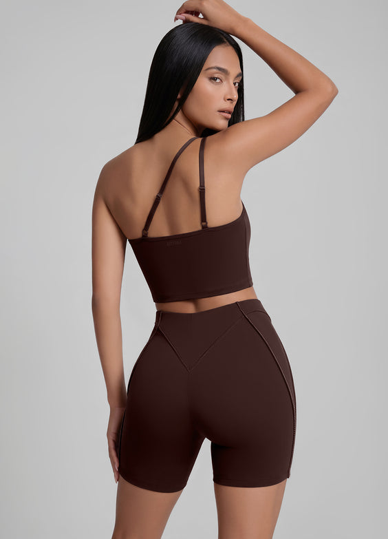One-Shoulder Cutout Crop Top
