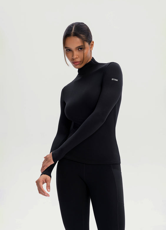 Mock Neck Long Sleeve Top