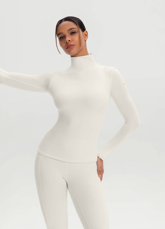 Mock Neck Long Sleeve Top