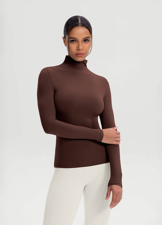 Mock Neck Long Sleeve Top